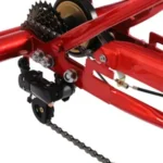 24 Zoll Dreirad für Erwachsene 7 Gang Seniorenfahrrad Faltbares Fahrrad mit Einkaufskorb Mit LED Licht – Bild 7