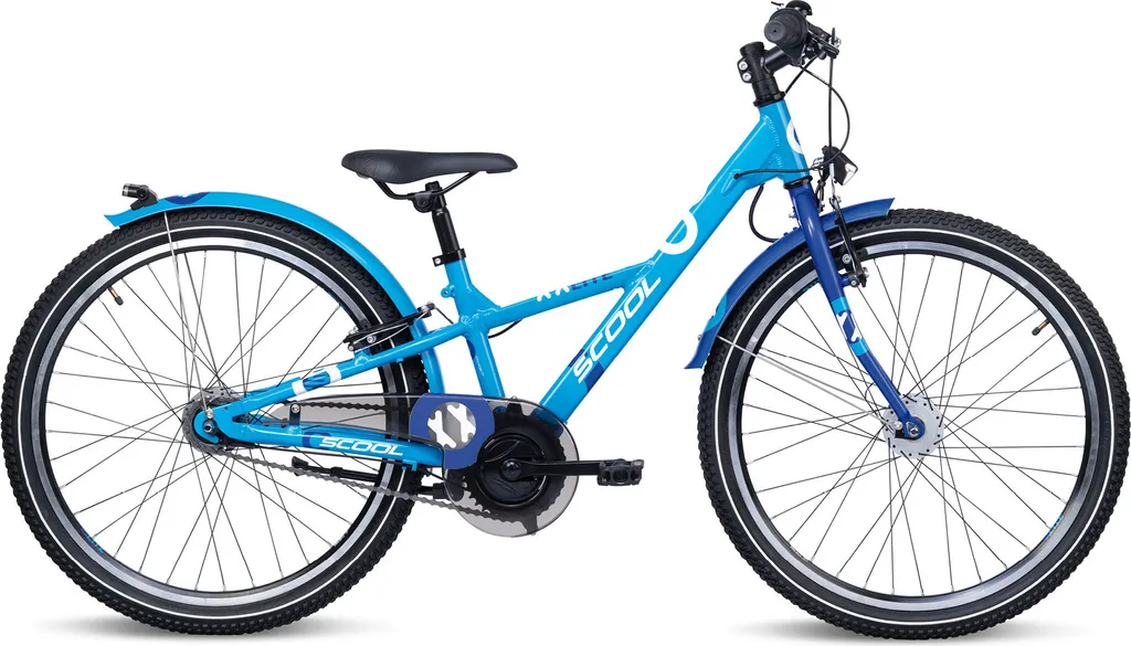 6397c92129fd4a24ebf0badb7984827b 24 Zoll Kinderfahrrad S'COOL XXlite, 7 Gang, Rücktrittbremse, V-Brake, Aluminiumrahmen, Reflektoren, Blue/Deep Blue, 125–140 cm ab 8 J. – Bild 1