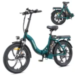 HillMiles E Bike, E-Bike Klapprad mit 36V 13Ah Akku bis zu 80-100km, 20 *3.0 Zoll, 7-Gang SHIMANO, 250W Motor & 25km/h MilePort 1